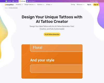 AI Tattoo Generator by Simplified