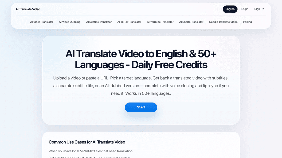 AI Translate Video