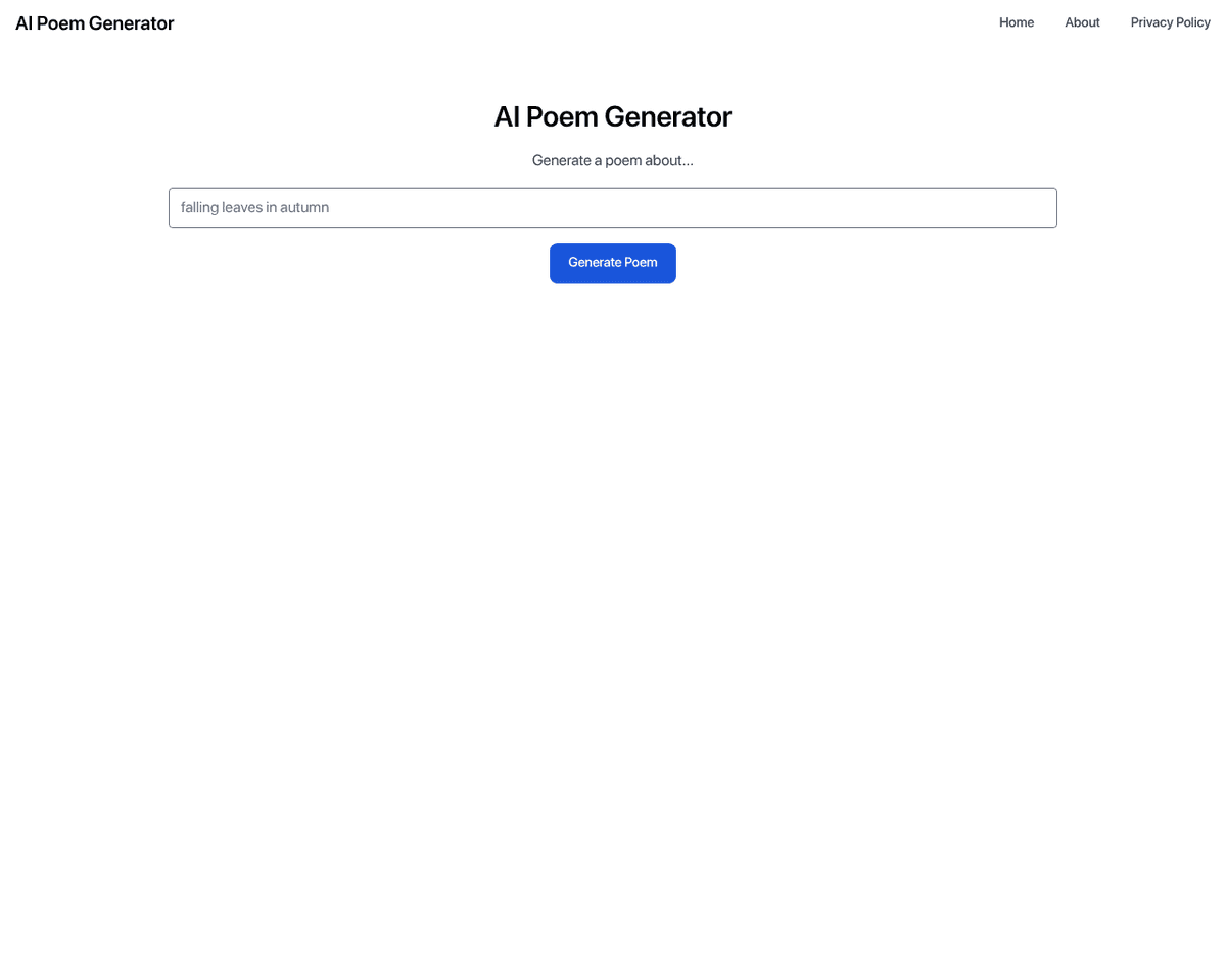 AIPoem Generator