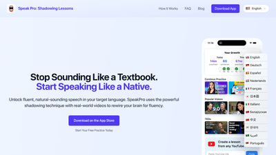 Speak Pro: Shadowing Lessons